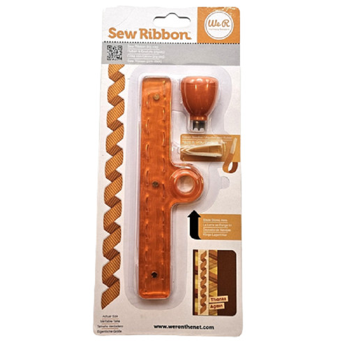 Sew ribbon zig - zag, we